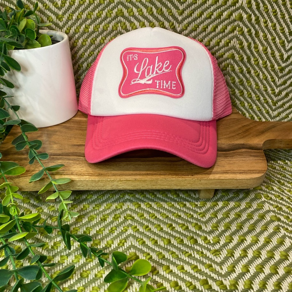 Pink and White Trucker Hat